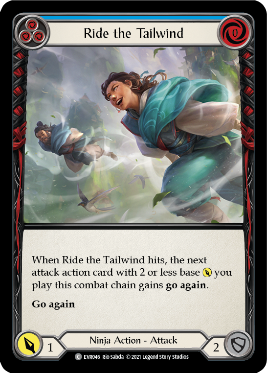 Ride the Tailwind (Blue) [EVR046] (Everfest)  1st Edition Rainbow Foil | Card Citadel