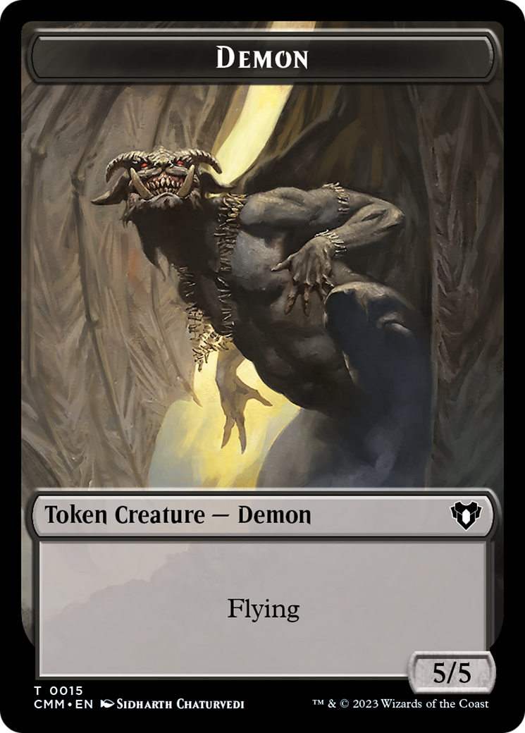 Eldrazi Spawn // Demon Double-Sided Token [Commander Masters Tokens] | Card Citadel