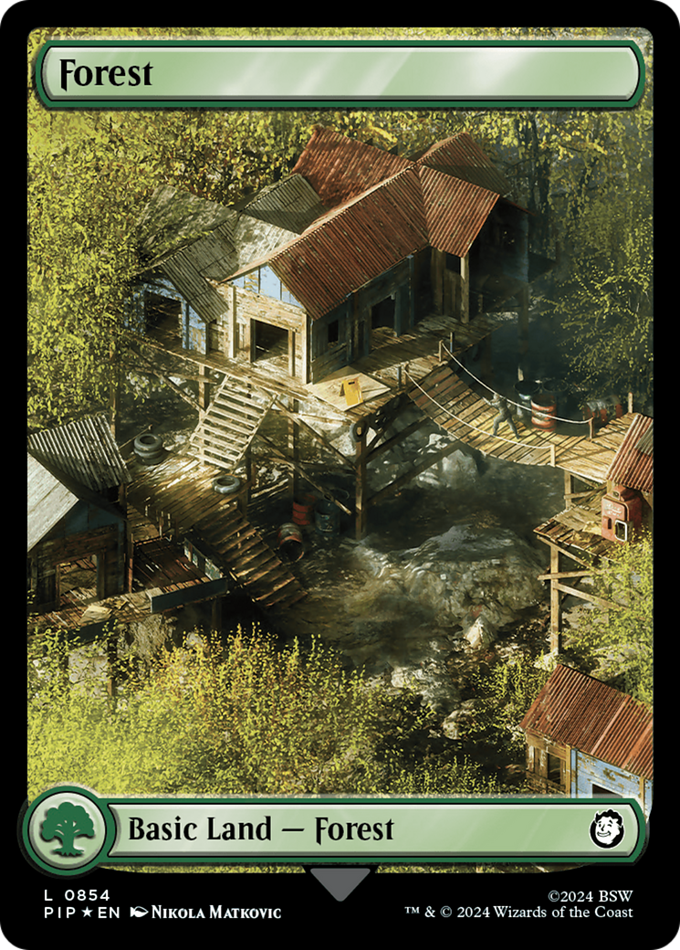 Forest (0854) (Surge Foil) [Fallout] | Card Citadel