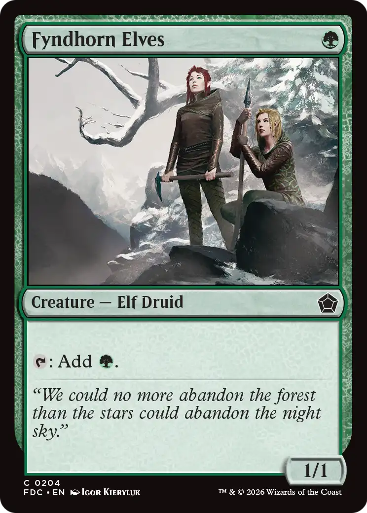 Fyndhorn Elves [Foundations Commander] | Card Citadel