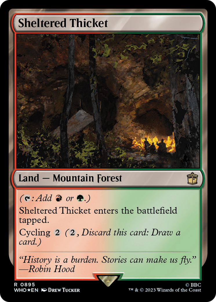 Sheltered Thicket (Surge Foil) [Doctor Who] | Card Citadel