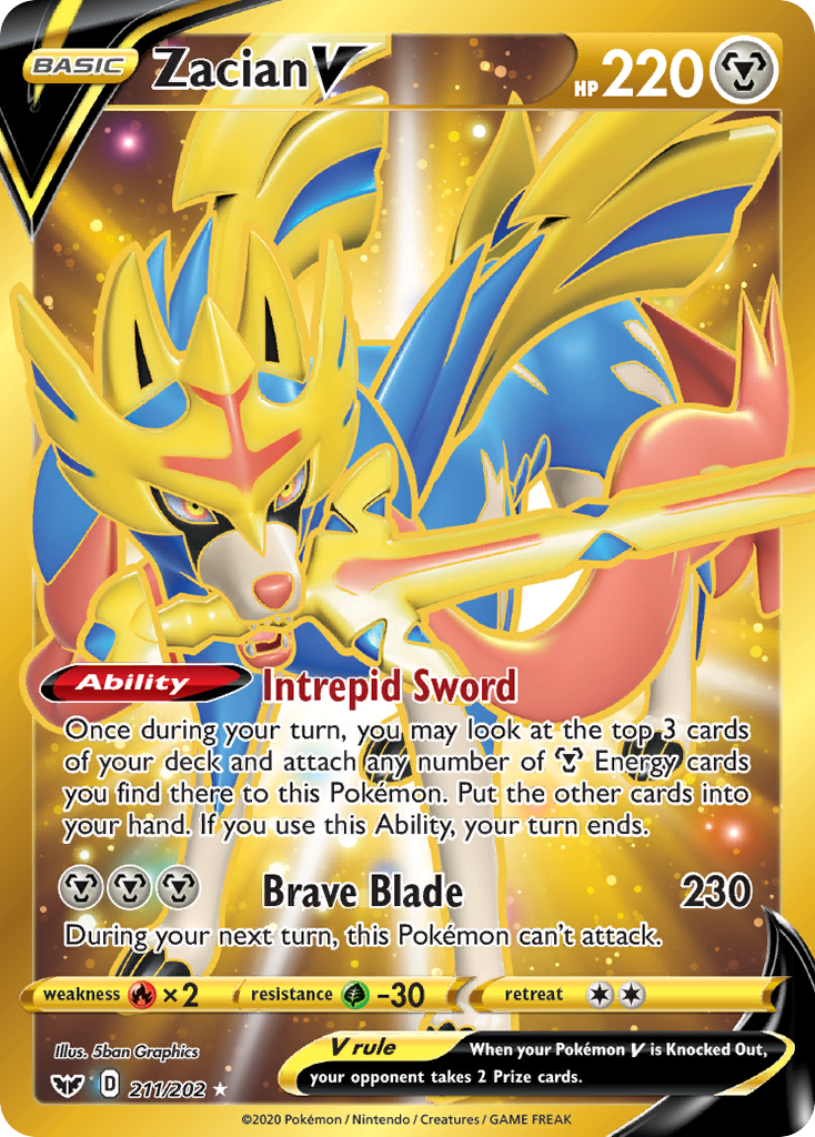 Zacian V (211/202) [Sword & Shield: Base Set] | Card Citadel