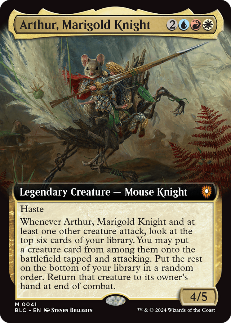 Arthur, Marigold Knight (Extended Art) [Bloomburrow Commander] | Card Citadel