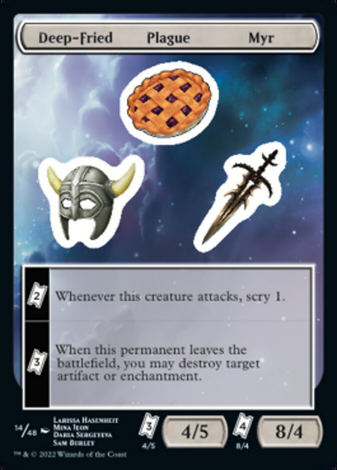 Deep-Fried Plague Myr [Unfinity Stickers] | Card Citadel