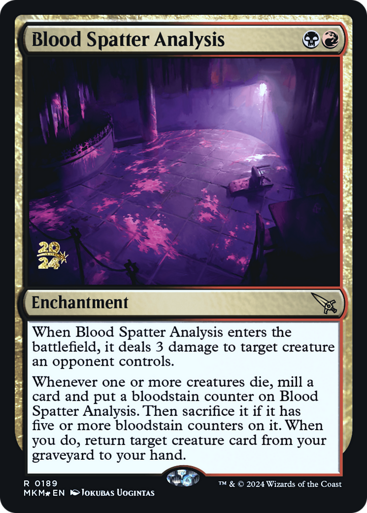 Blood Spatter Analysis [Murders at Karlov Manor Prerelease Promos] | Card Citadel