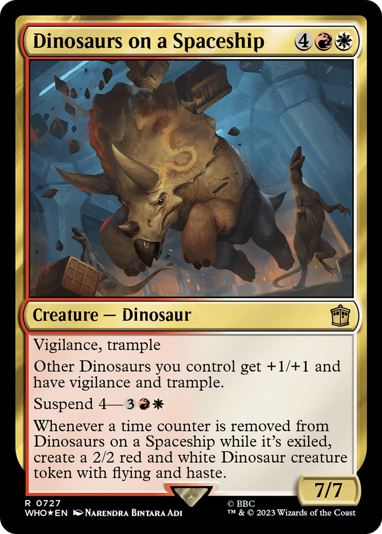 Dinosaurs on a Spaceship (Surge Foil) [Doctor Who] | Card Citadel