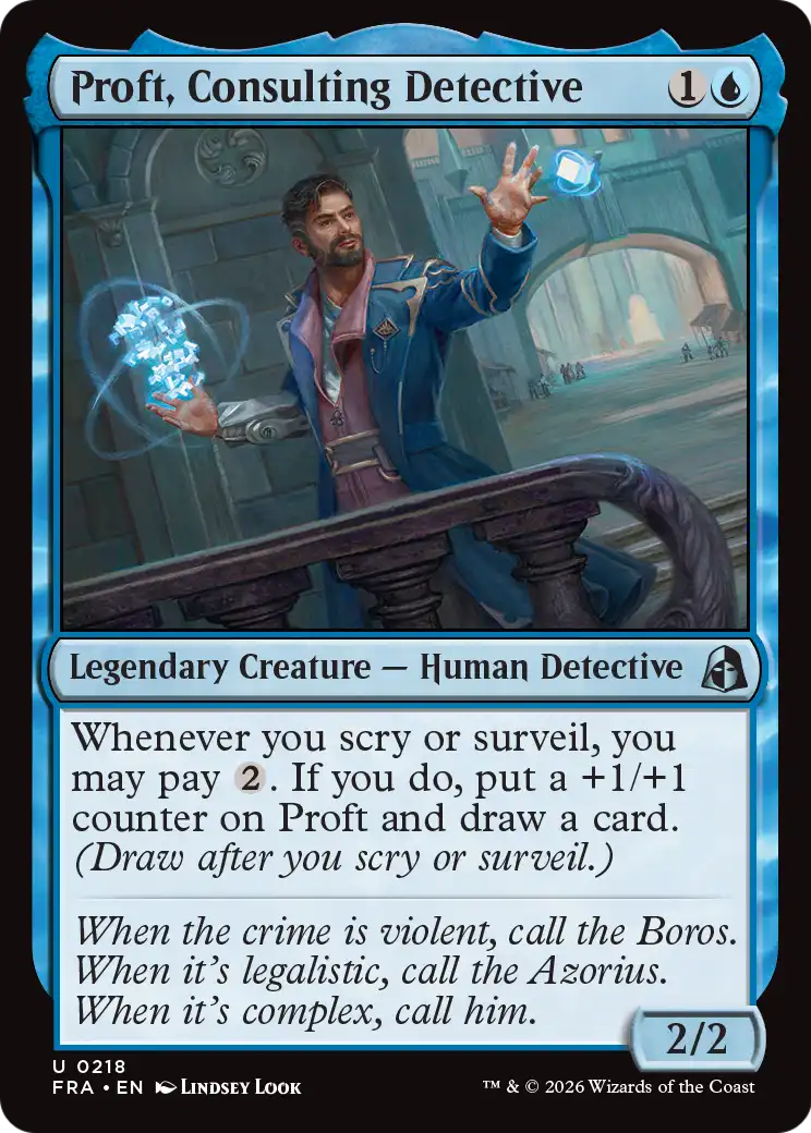 Proft, Consulting Detective [Reality Fracture] | Card Citadel