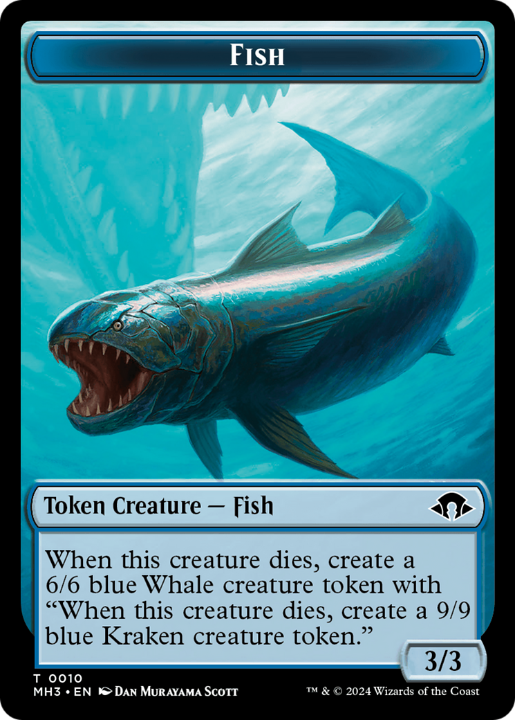 Eldrazi Spawn // Fish Double-Sided Token [Modern Horizons 3 Tokens] | Card Citadel
