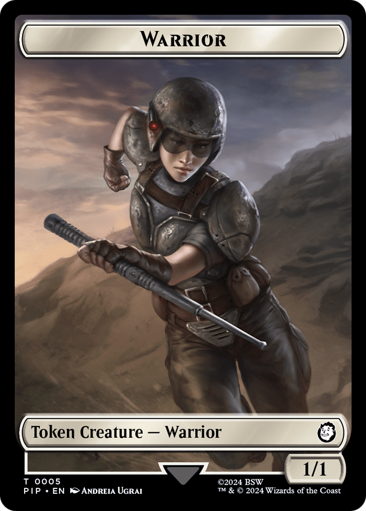 Soldier (0010) // Warrior Double-Sided Token [Fallout Tokens] | Card Citadel