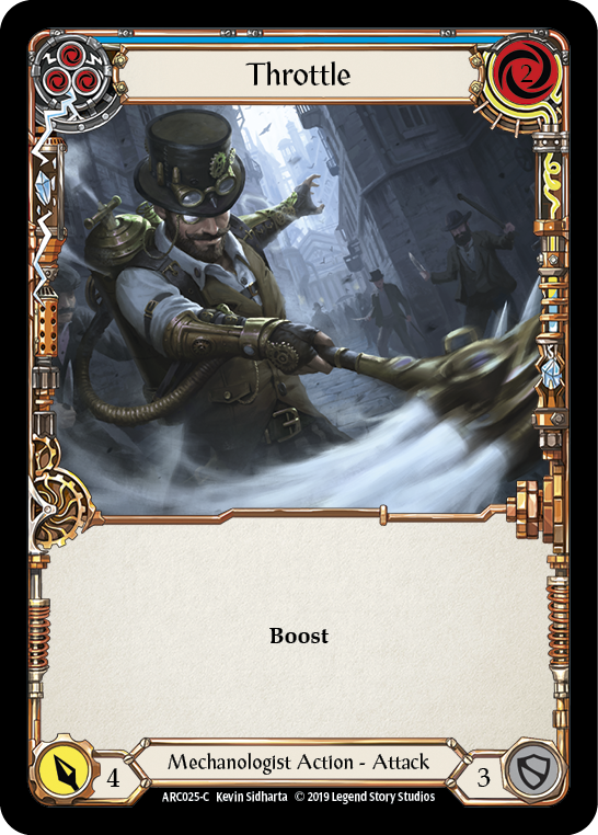 Throttle (Blue) [ARC025-C] (Arcane Rising)  1st Edition Rainbow Foil | Card Citadel
