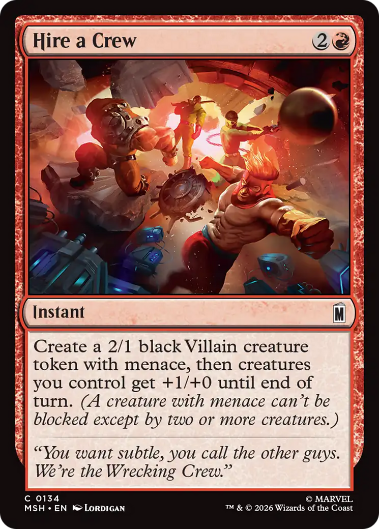Hire a Crew [Marvel Super Heroes] | Card Citadel