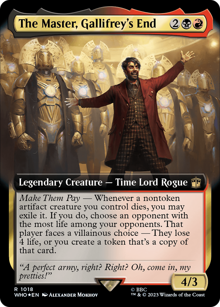 The Master, Gallifrey's End (Extended Art) (Surge Foil) [Doctor Who] | Card Citadel