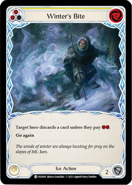 Winter's Bite (Yellow) [OLD016] (Tales of Aria Oldhim Blitz Deck)  1st Edition Normal | Card Citadel