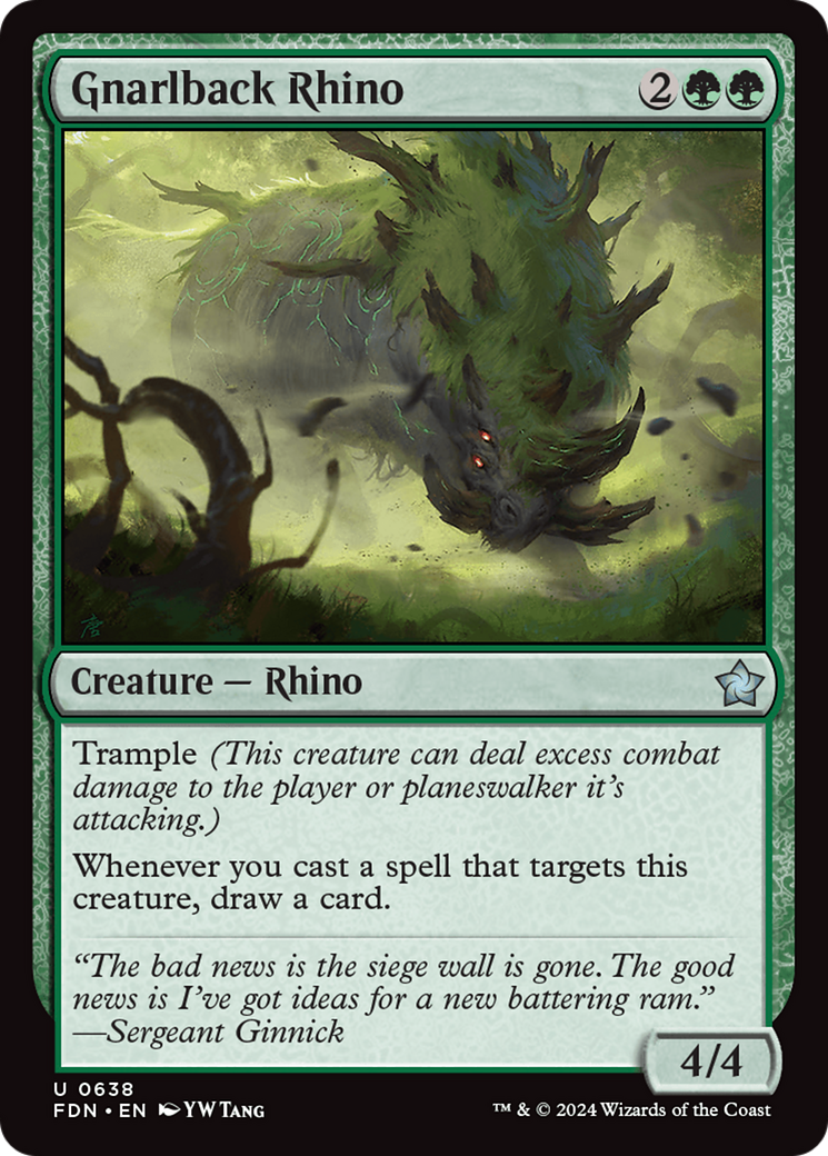 Gnarlback Rhino [Foundations] | Card Citadel