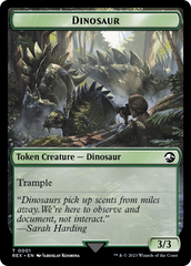 Gnome // Dinosaur (0001) Double-Sided Token [The Lost Caverns of Ixalan Tokens] | Card Citadel