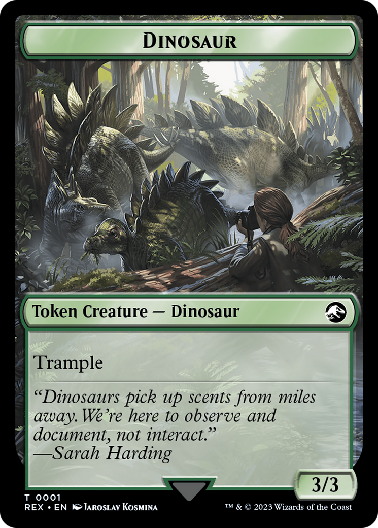 Copy // Dinosaur (0001) Double-Sided Token [The Lost Caverns of Ixalan Tokens] | Card Citadel