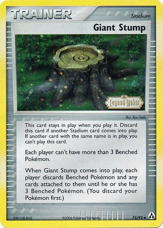 Giant Stump (75/92) (Stamped) [EX: Legend Maker] | Card Citadel