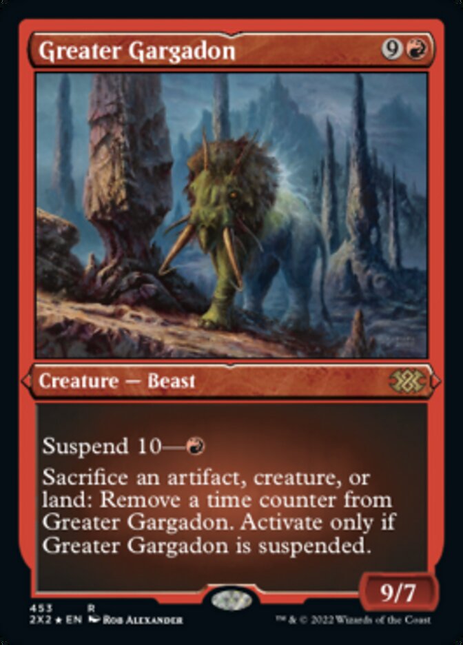 Greater Gargadon (Foil Etched) [Double Masters 2022] | Card Citadel