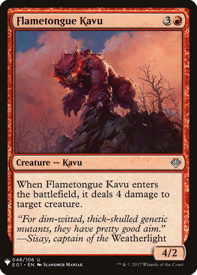 Flametongue Kavu [Mystery Booster] | Card Citadel