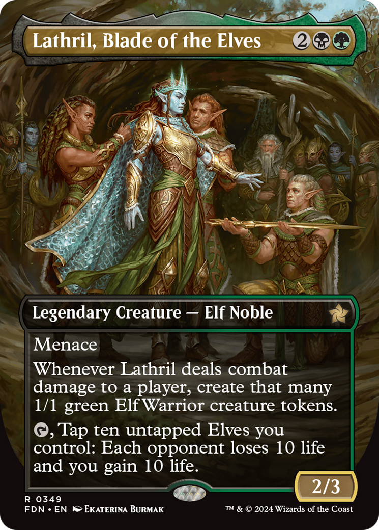 Lathril, Blade of the Elves (Borderless) [Foundations] | Card Citadel