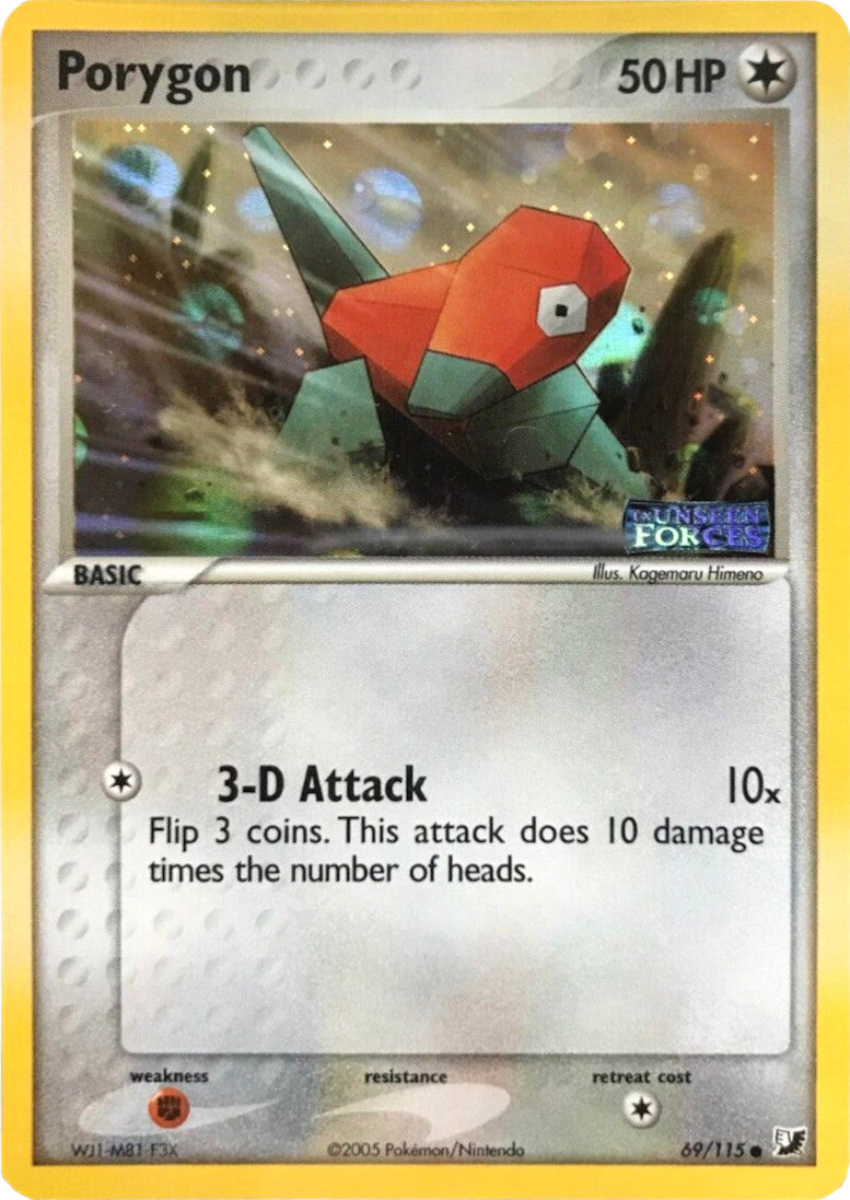 Porygon (69/115) (Stamped) [EX: Unseen Forces] | Card Citadel