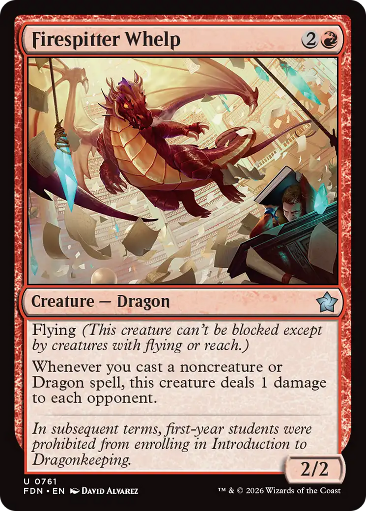 Firespitter Whelp (0761) [Foundations] | Card Citadel