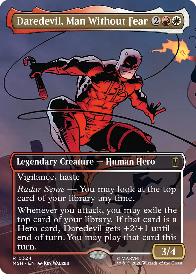 Daredevil, Man Without Fear (Borderless) (0324) [Marvel Super Heroes] | Card Citadel