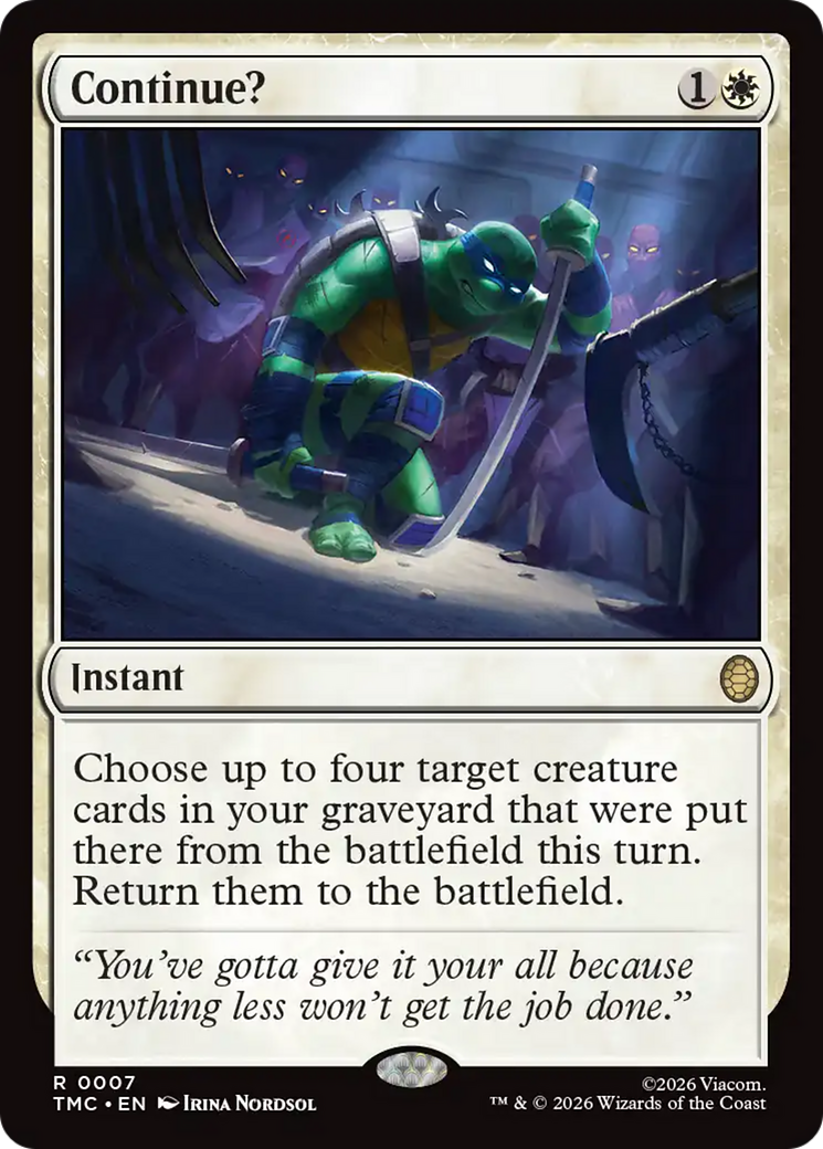 Continue? [Teenage Mutant Ninja Turtles Commander] | Card Citadel