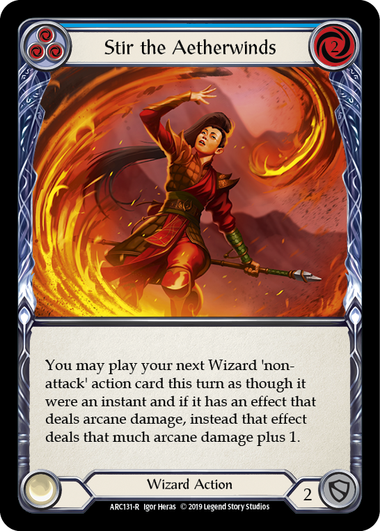 Stir the Aetherwinds (Blue) [ARC131-R] (Arcane Rising)  1st Edition Normal | Card Citadel