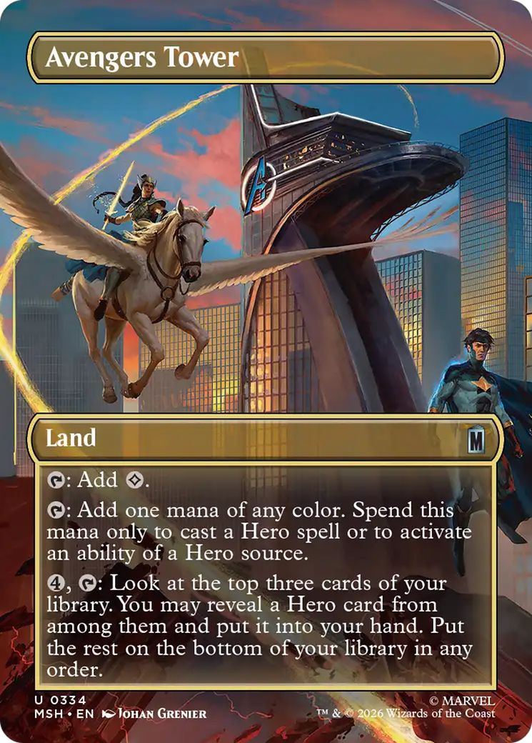 Avengers Tower (Borderless) [Marvel Super Heroes] | Card Citadel