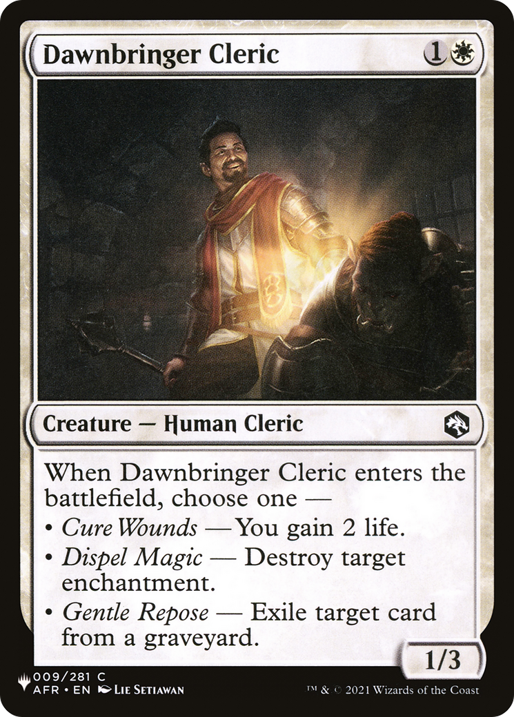 Dawnbringer Cleric [The List Reprints] | Card Citadel