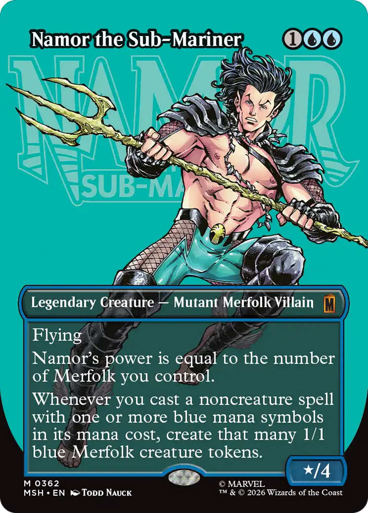 Namor the Sub-Mariner (Borderless) [Marvel Super Heroes] | Card Citadel