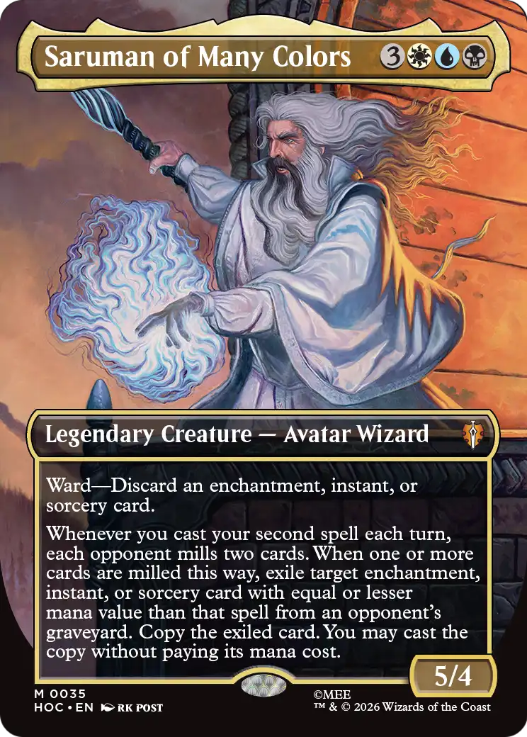 Saruman of Many Colors (Borderless) [The Hobbit: Eternal-Legal] | Card Citadel
