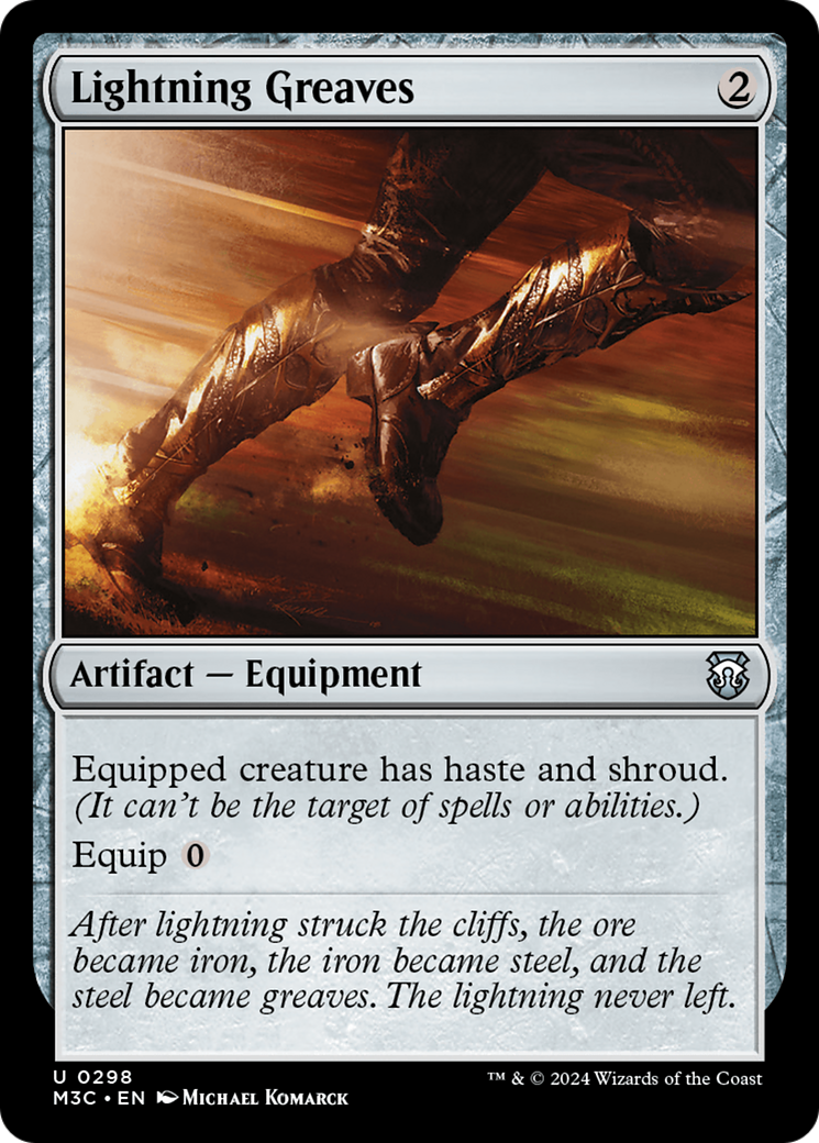 Lightning Greaves (Ripple Foil) [Modern Horizons 3 Commander] | Card Citadel