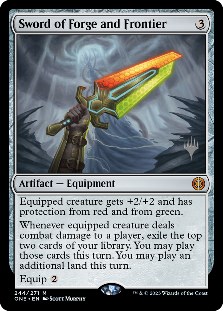 Sword of Forge and Frontier (Promo Pack) [Phyrexia: All Will Be One Promos] | Card Citadel