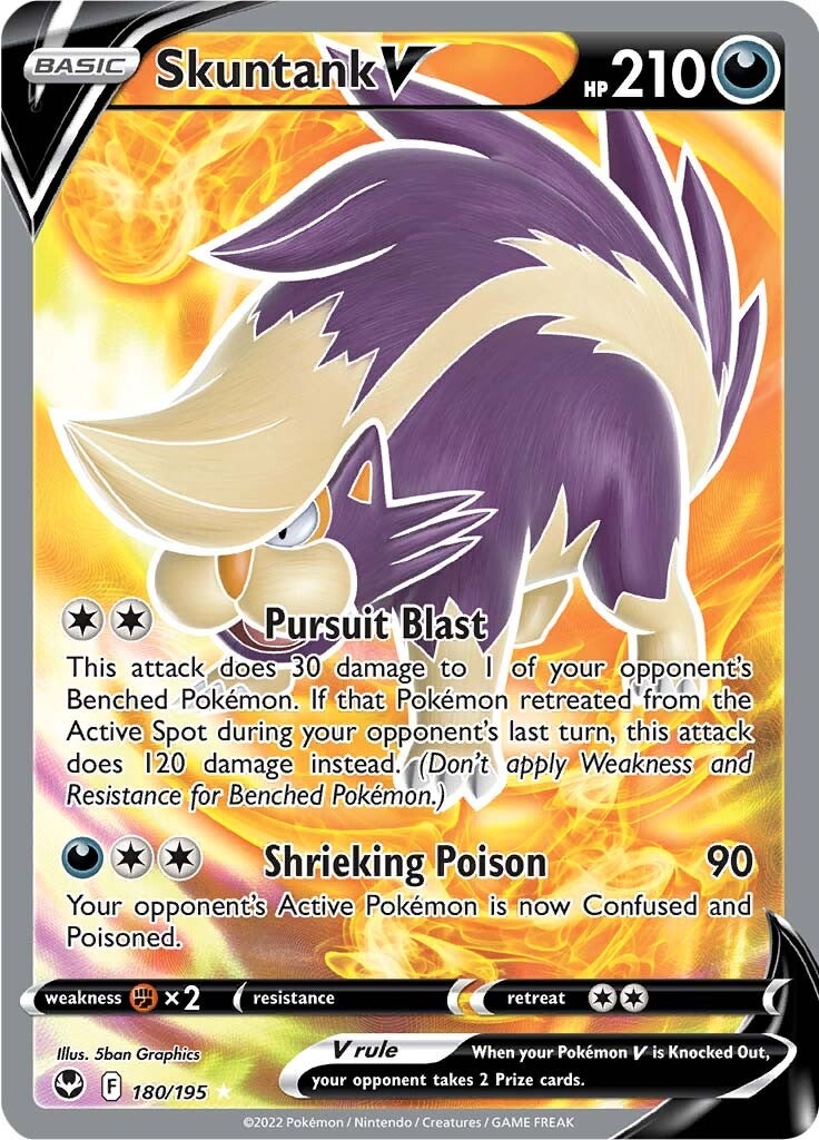 Skuntank V (180/195) [Sword & Shield: Silver Tempest] | Card Citadel