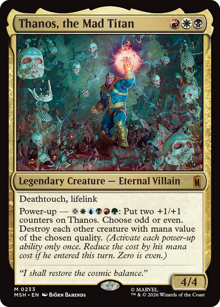Thanos, the Mad Titan [Marvel Super Heroes] | Card Citadel