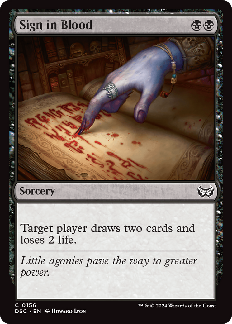 Sign in Blood [Duskmourn: House of Horror Commander] | Card Citadel