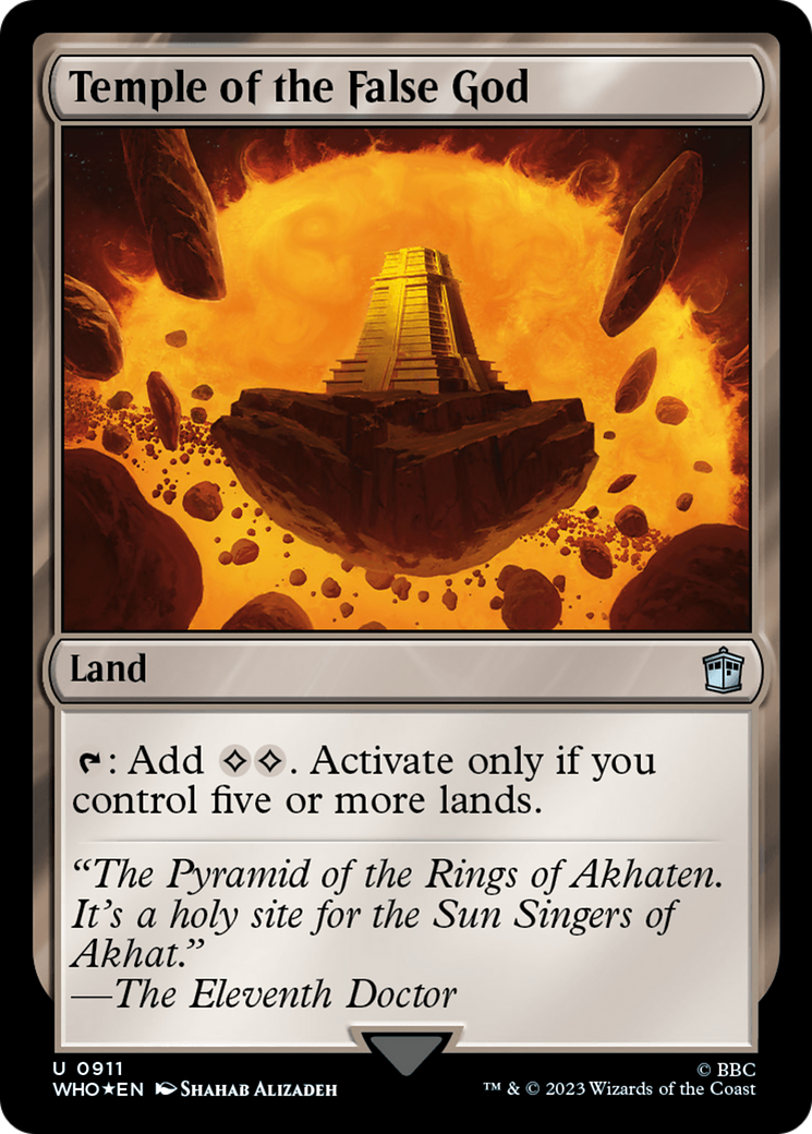 Temple of the False God (Surge Foil) [Doctor Who] | Card Citadel