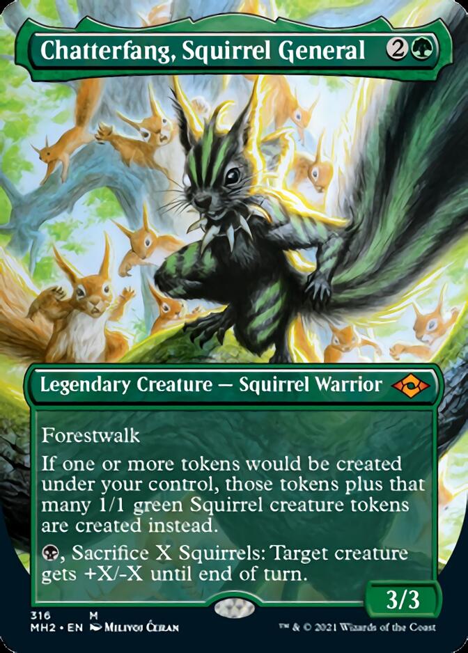 Chatterfang, Squirrel General (Borderless Alternate Art) [Modern Horizons 2] | Card Citadel