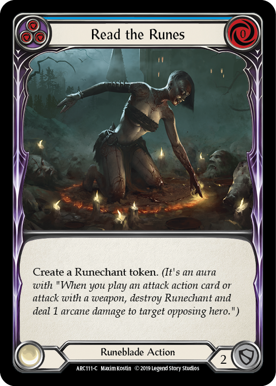 Read the Runes (Blue) [ARC111-C] (Arcane Rising)  1st Edition Normal | Card Citadel