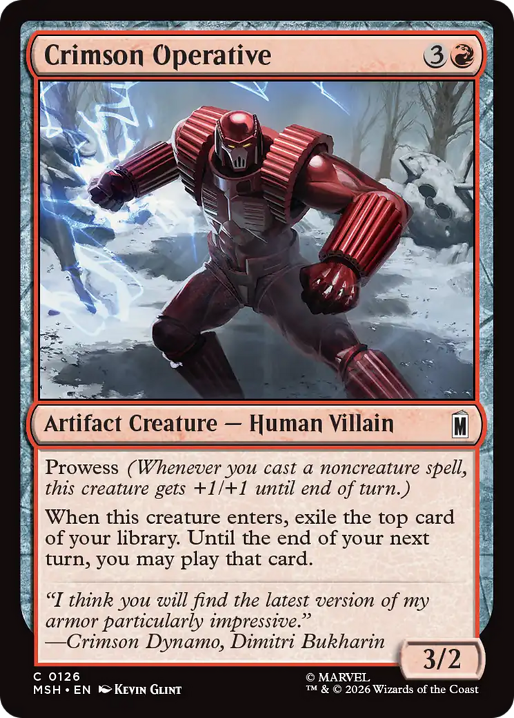 Crimson Operative [Marvel Super Heroes] | Card Citadel