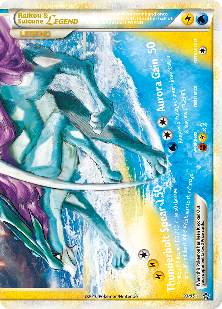 Raikou & Suicune LEGEND (93/95) [HeartGold & SoulSilver: Unleashed] | Card Citadel