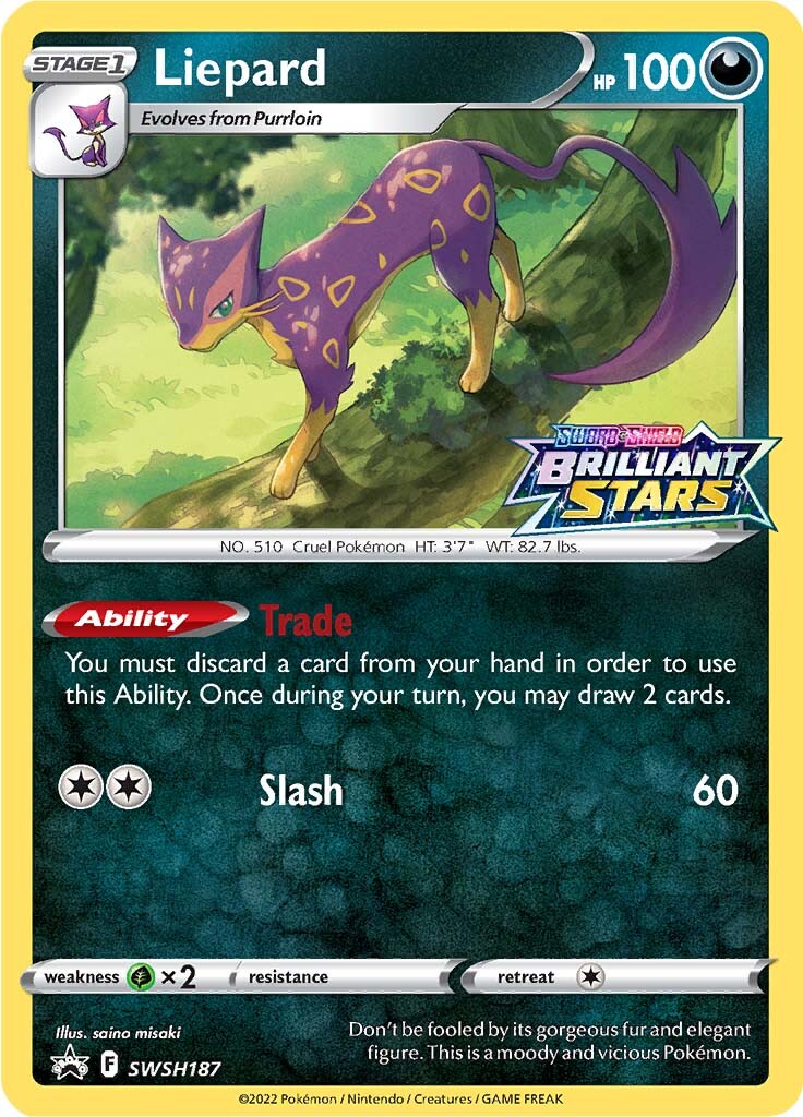 Liepard (SWSH187) (Prerelease Promo) [Sword & Shield: Black Star Promos] | Card Citadel