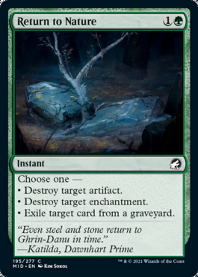 Return to Nature [Innistrad: Midnight Hunt] | Card Citadel