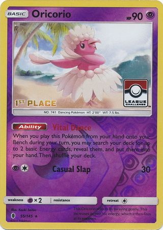 Oricorio (55/145) (League Promo 1st Place) [Sun & Moon: Guardians Rising] | Card Citadel