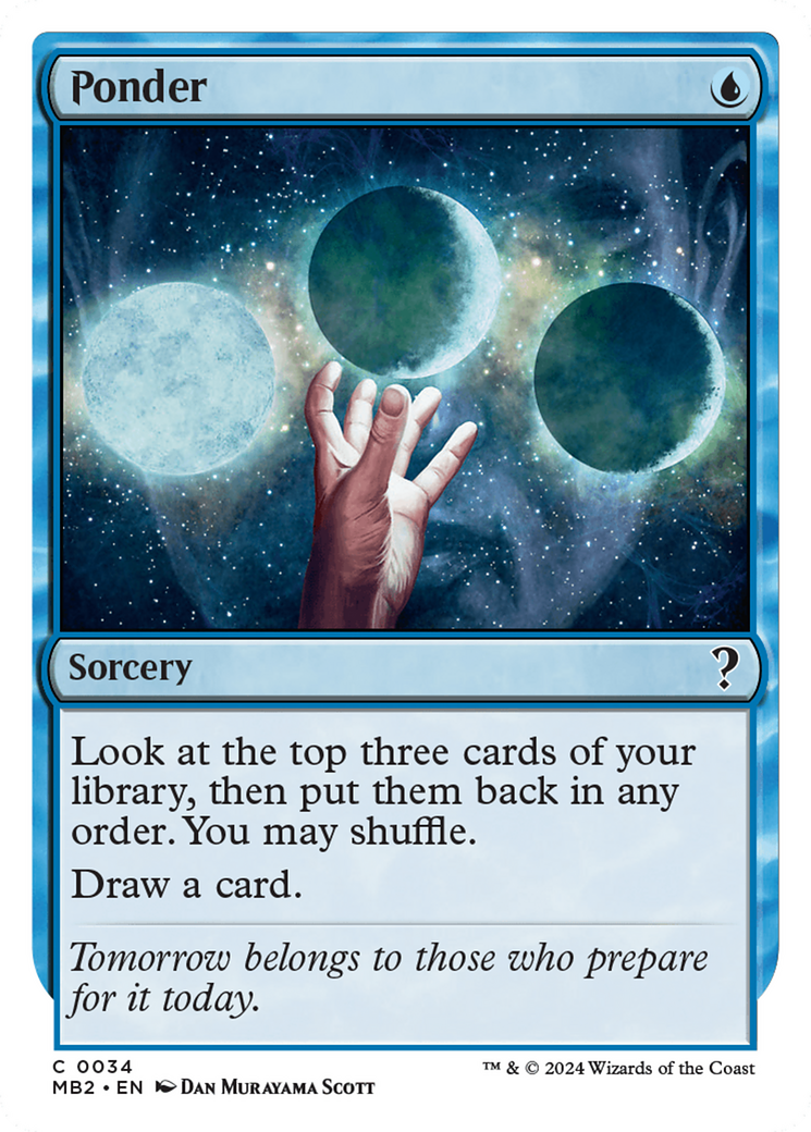 Ponder (White Border) [Mystery Booster 2] | Card Citadel