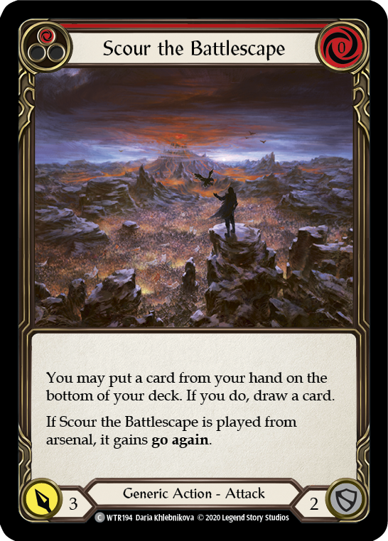 Scour the Battlescape (Red) [U-WTR194] (Welcome to Rathe Unlimited)  Unlimited Normal | Card Citadel