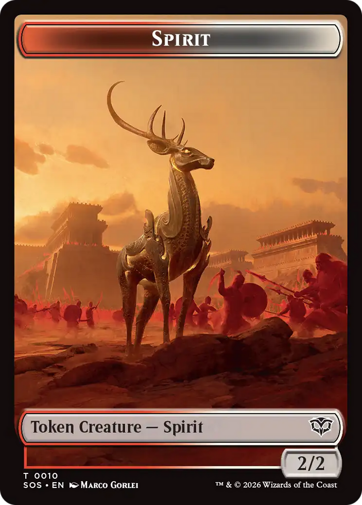 Fractal (0004) // Spirit (0010) Double-Sided Token [Secrets of Strixhaven Tokens] | Card Citadel