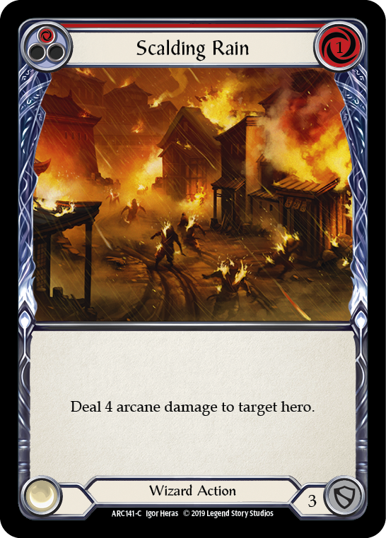 Scalding Rain (Red) [ARC141-C] (Arcane Rising)  1st Edition Normal | Card Citadel